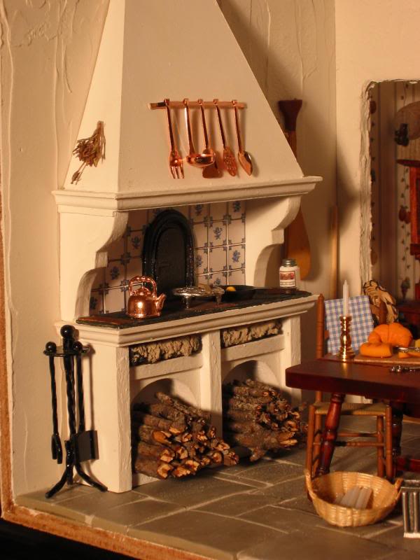 Closer view of hearth