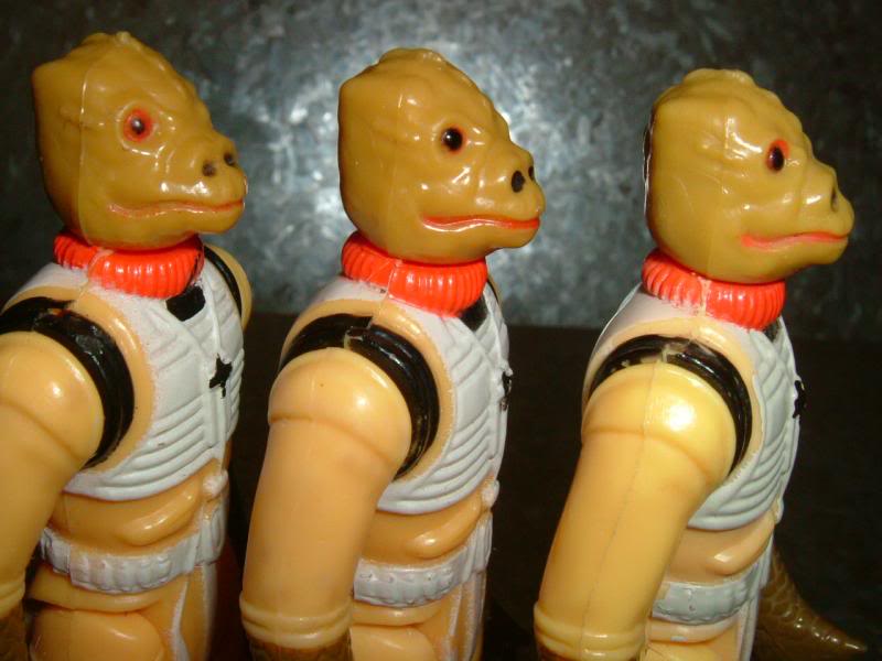 CU Pic of 3 very minor variants of the 'yellow' faced B...