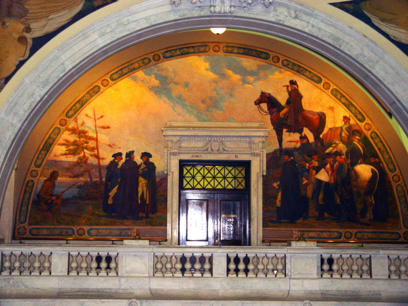 "Washington At Fort Lee" is one of four beautiful mural...