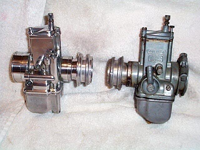 Before and after of carb polishing