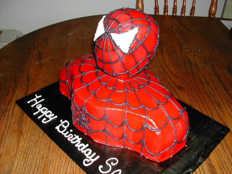 spiderman cake side view