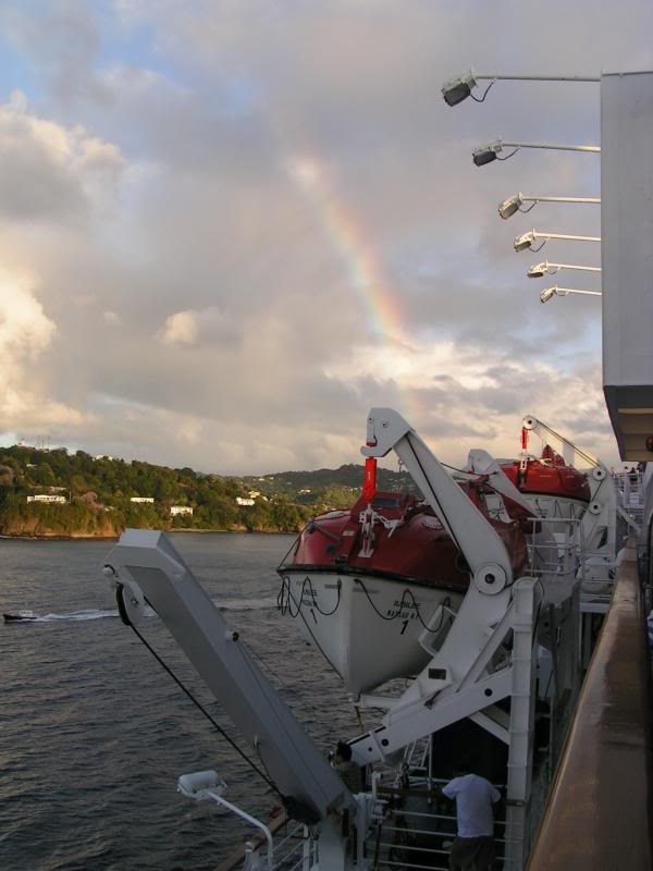 Rainbow from our balcony in St. Lucia