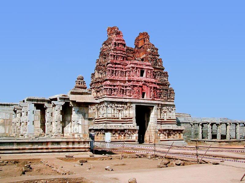 Vithala temple eastern entrance tower, Hampi, India