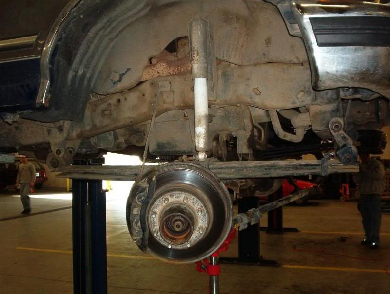 All unbolted, ready to come, except the brake lines.