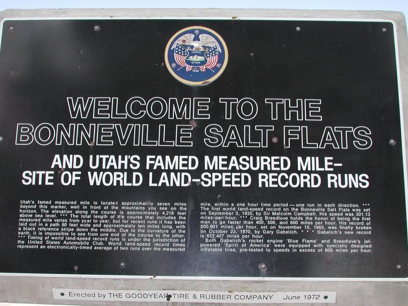 Welcome to the Bonneville Salt Flats