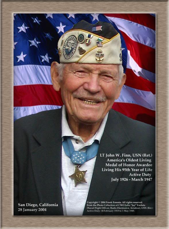MEDAL OF HONOR, LT John W. Finn, USN (Ret.), Public App...