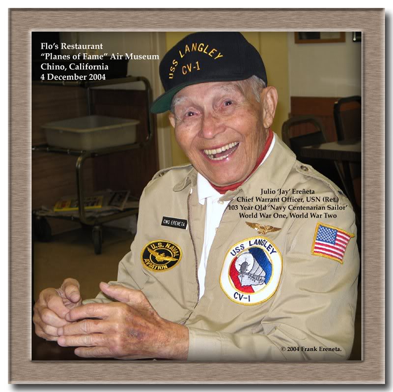 'Navy Centenarian Sailor', Chief Warrant Officer Julio ...