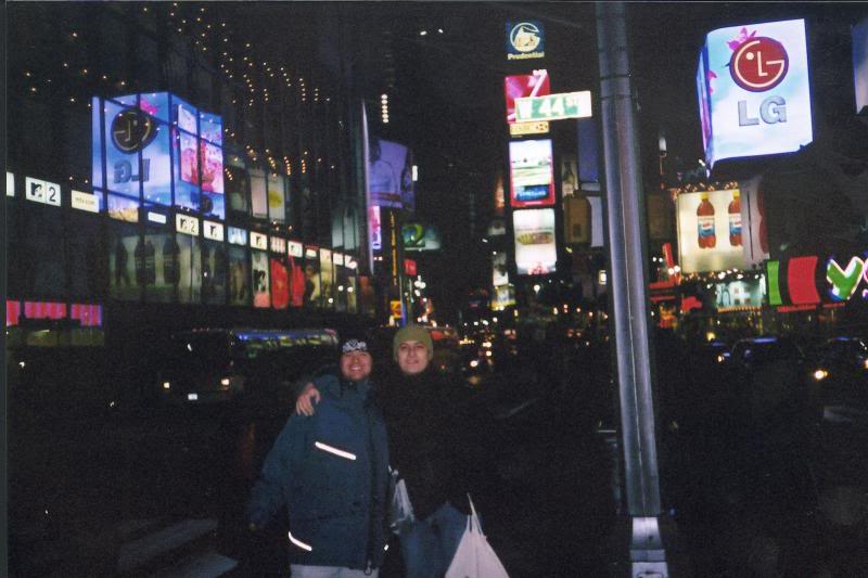 Me & Bobi in front of the MTV building at Times Square