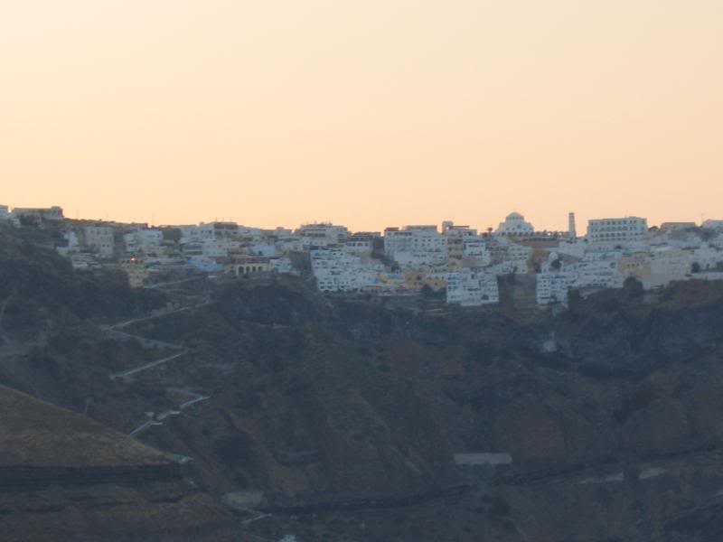 La route pour aller � Santorini