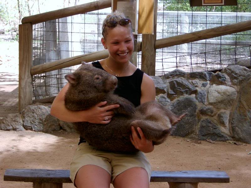 Julie and the wombat