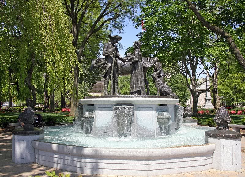 Fountain in the Morristown New Jersey Green