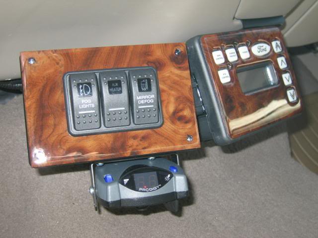 Burlwood covers for the AIC and the switch box.