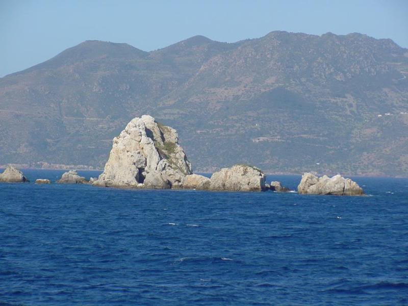 Sandstone outcrop in Bay of Saronic, Greek Islands, www...
