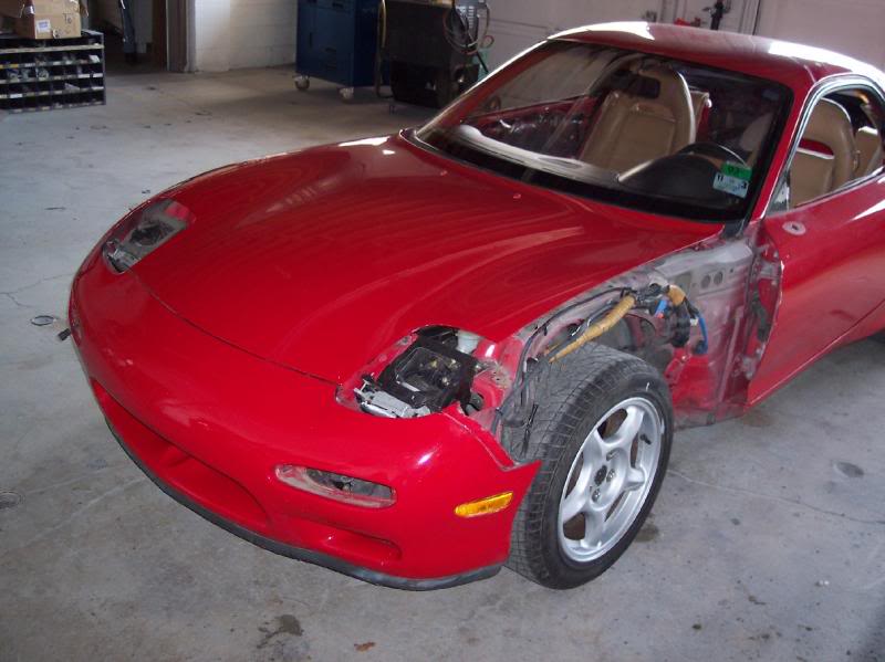 All lights and trim being removed for paint, the nose w...