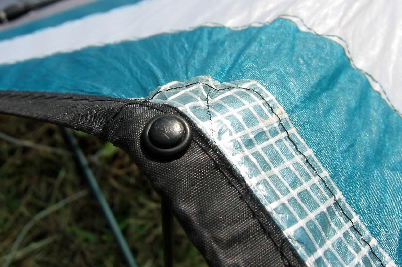 Nirvana UL standoff connector and sail reinforcement.