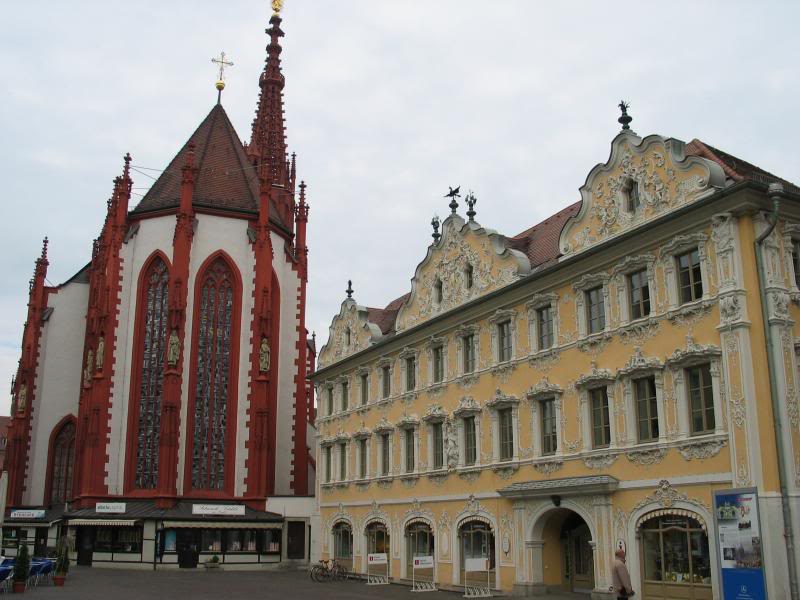 Cathedral and a pretty building in Wurzburg
