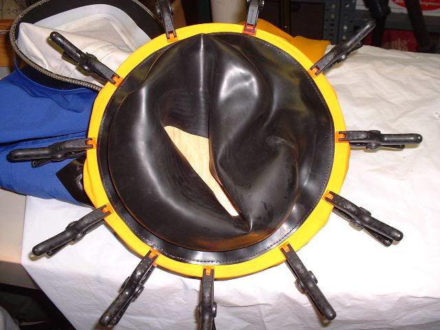 Clamp the disk in place.