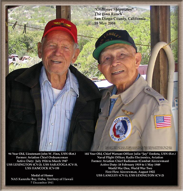 LT John W. Finn, USN (Ret.) & "Navy Centenarian Sailor"...