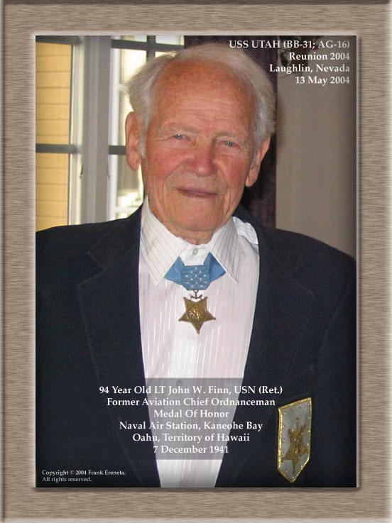 MEDAL OF HONOR (7 December 1941), LT John W. Finn, USN ...
