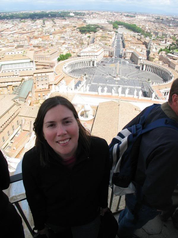 Kellie and the view of St Peter's Square - Vatican City