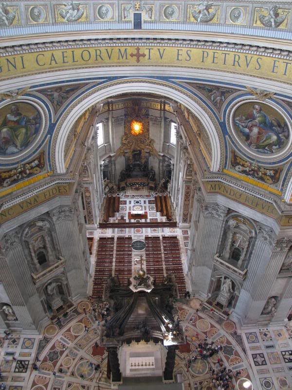 View of the St Peter's altar from the Dome - Vatican Ci...