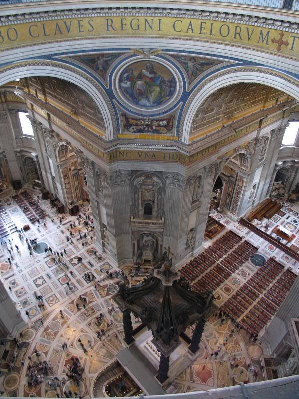 View of the interior of St Peter's from the Dome - Vati...