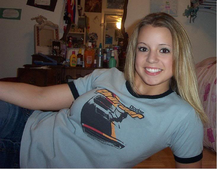 me in chris' shirt...