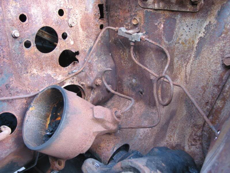 Old GT's brake lines in place