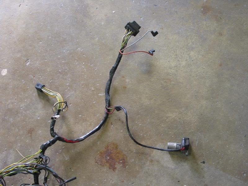 flasher wires near firewall headlight harness connector