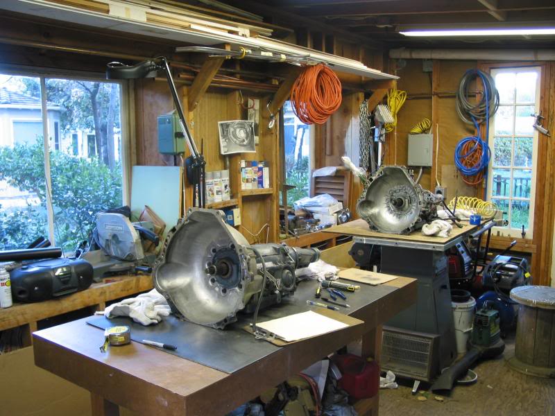 Orig tranny foreground, extra background