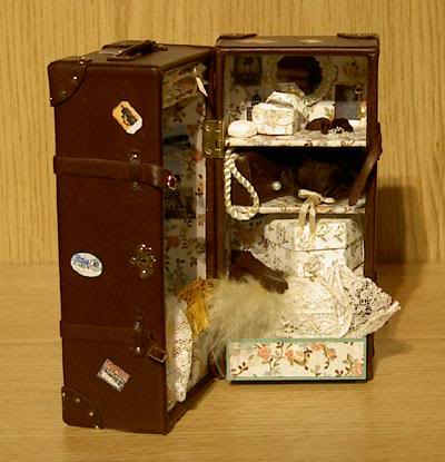 The right side is divided with shelves and two drawers