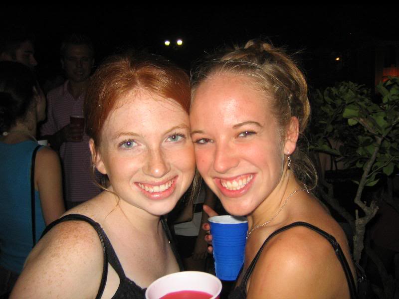 me & kris at our first frat party!