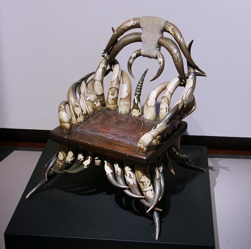 08050041 Texas History Museum Horn Chair