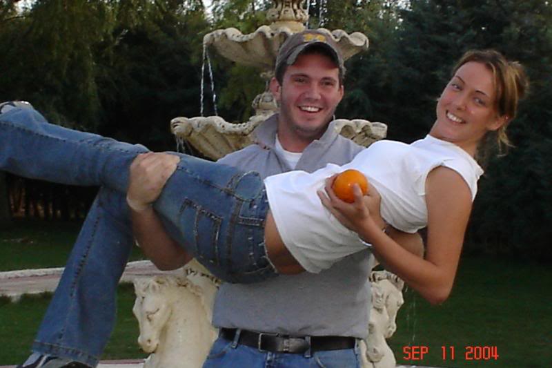 me and ck by the water fountain