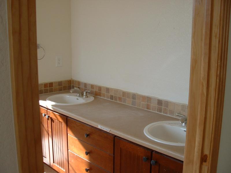 Master Bathroom...mirr ors go in next week