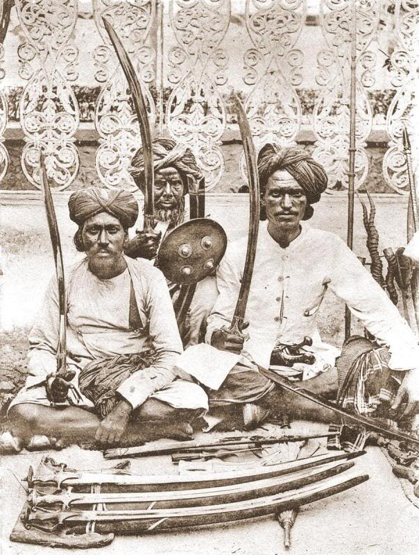Hyderabad, India -- Arms Dealers Sell Swords 1919