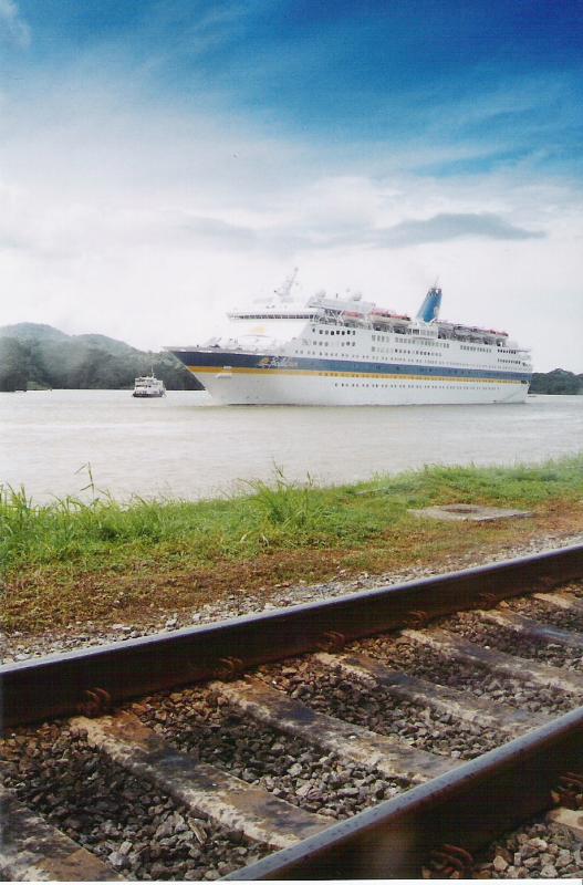 Pacific Sun, nearly complete and on her way to her new ...