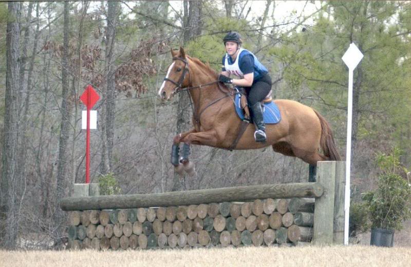 Her first horse trial. JBF in 2002, novice.