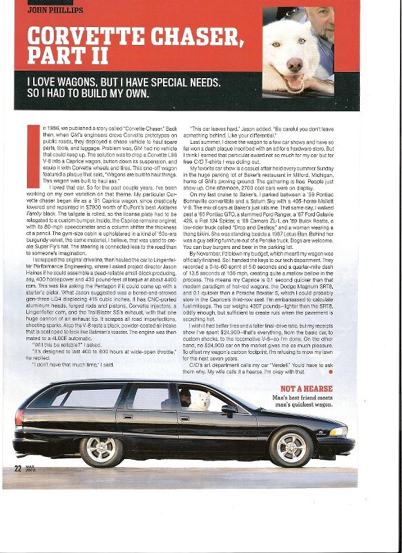 corvette chaser article - c&d magazine 3-08
