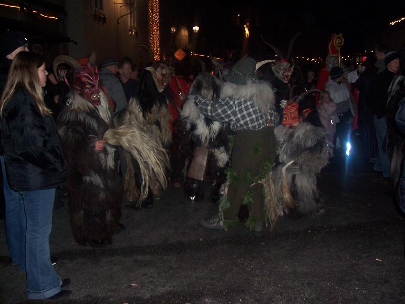 A group of krampus getting ready to attack