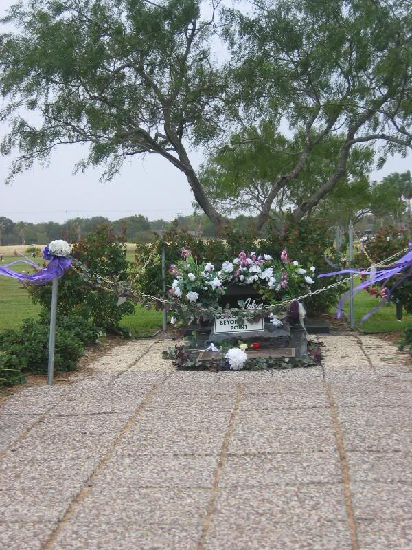 What the gravesite looks like from the road. You can't ...