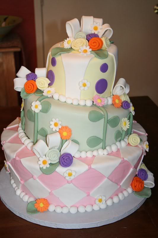 pastel mad hatter wedding cake
