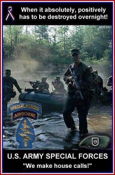 special forces calling on Mr bin Laden