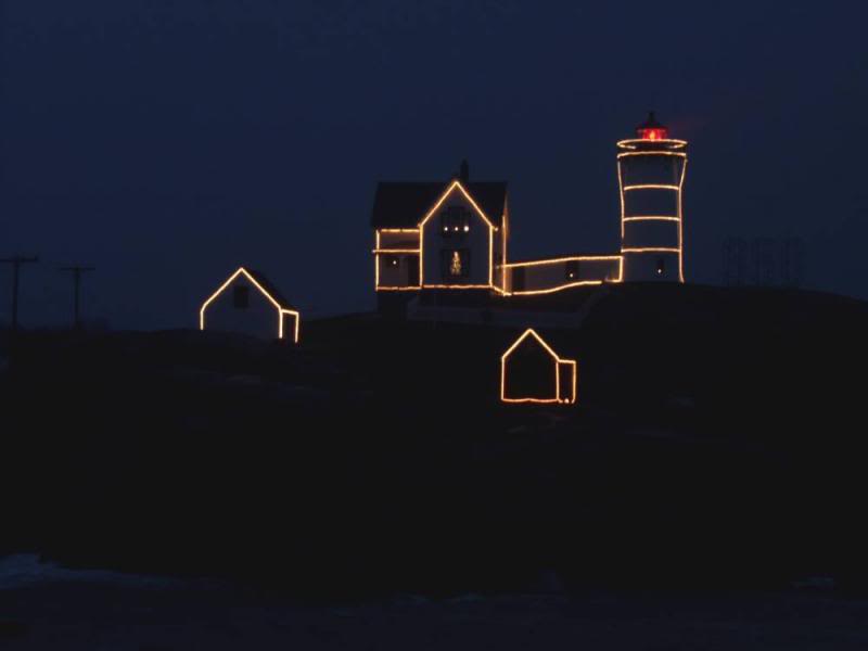 Nubble Lighthouse At Night