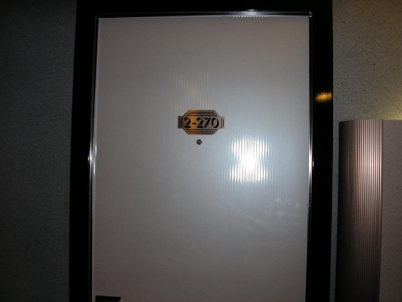 Our cabin door, good ole 2270