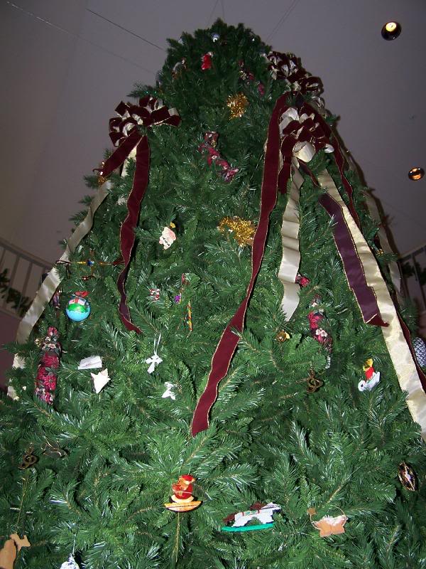 Christmas tree in the main lobby