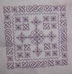 Tom Pudding Winter Blackwork Ornament