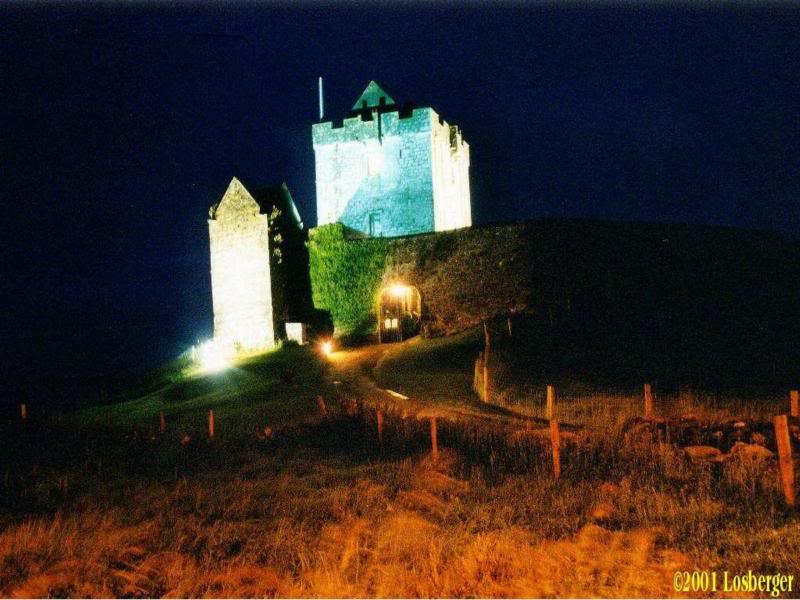 Dunguaire Castle by night, Ireland