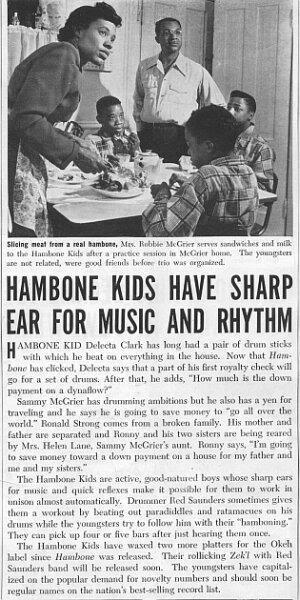 Robbie serves Hambone Dinner while Horace McGrier overs...