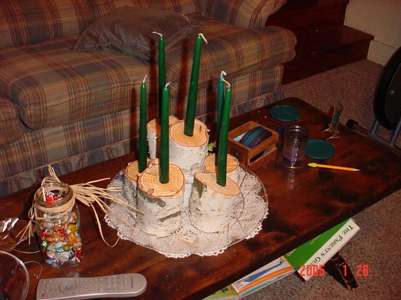 birch candleholders